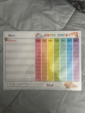 Rainbow Kids Chore Chart Magnetic Dry Erase
